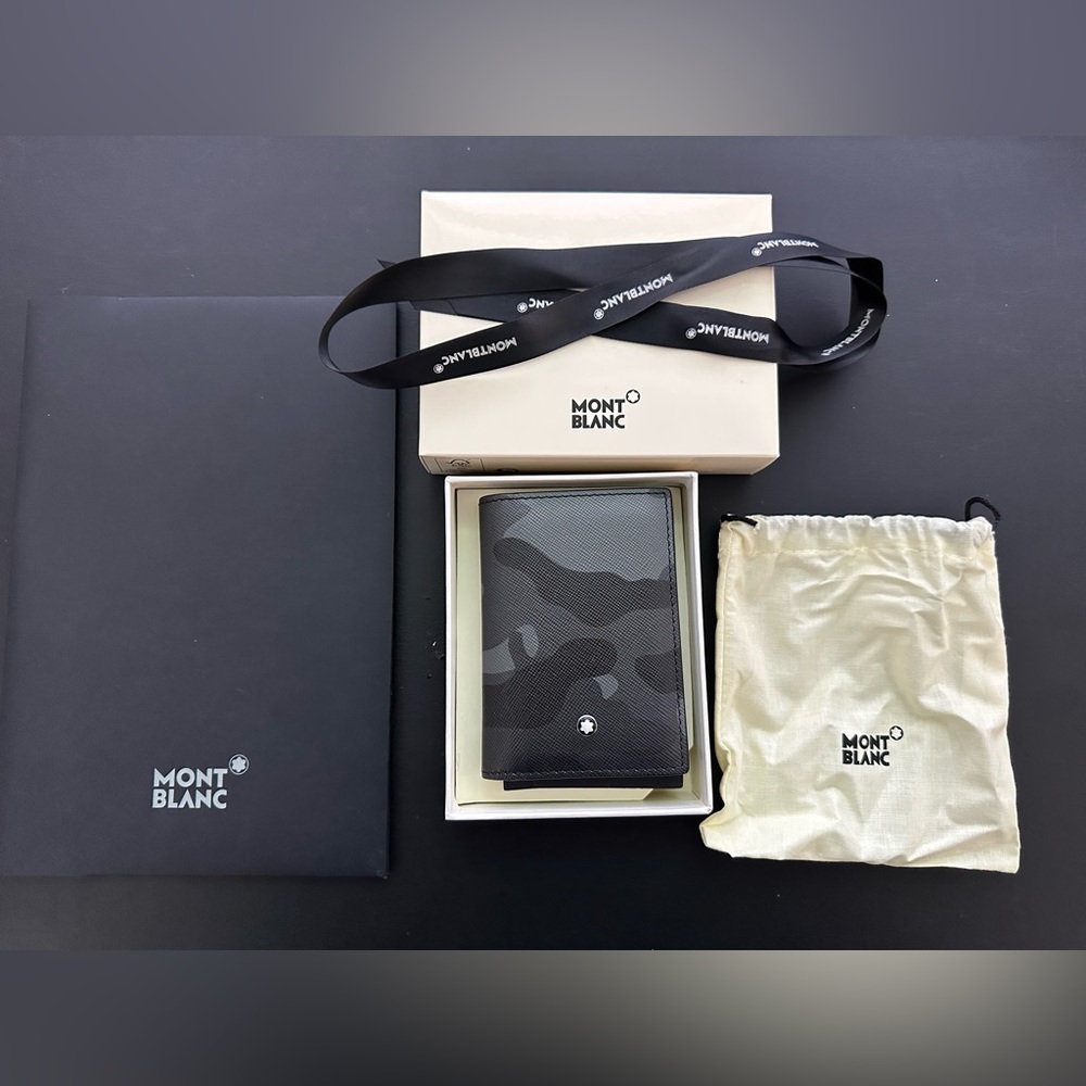 Montblanc Black Camouflage Leather Key & Card Holder